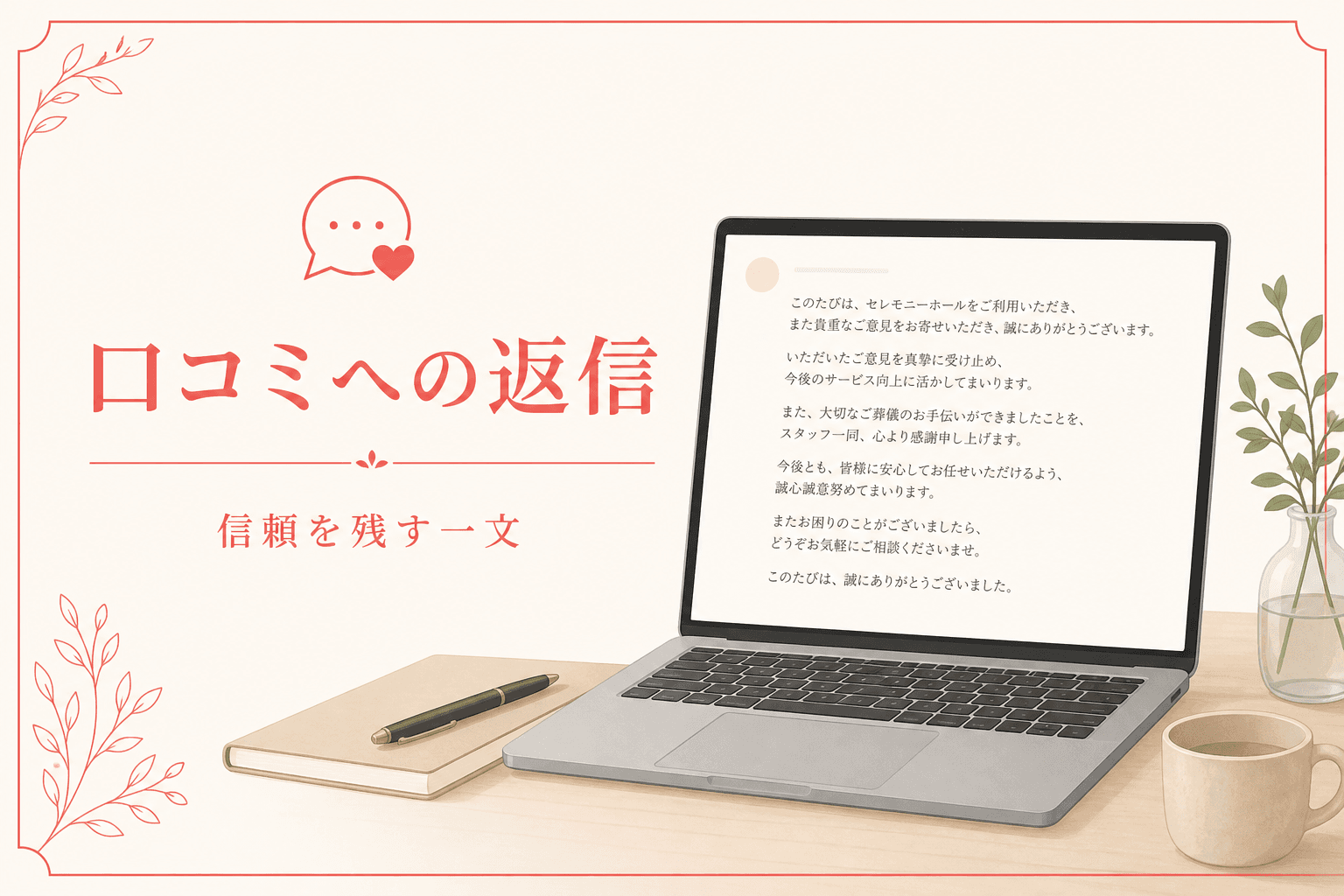 口コミ返信のイメージ