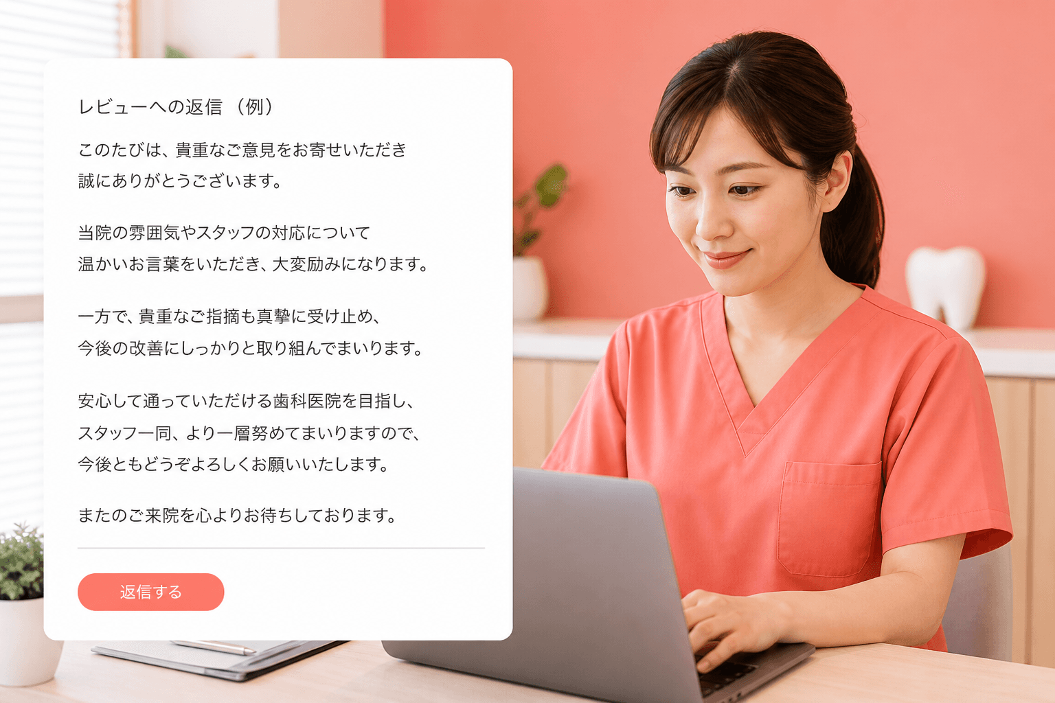 口コミ返信のイメージ
