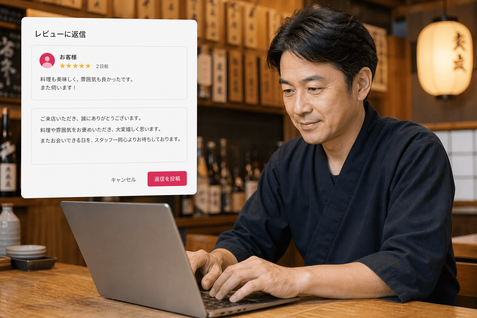 口コミ返信のイメージ